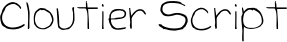 Cloutier Script font